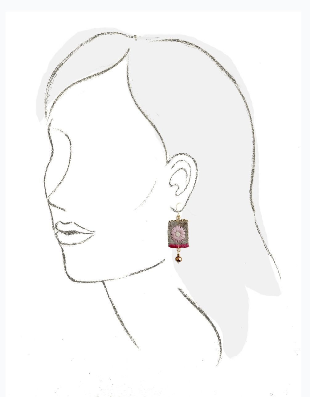 Magnolia handmade earrings