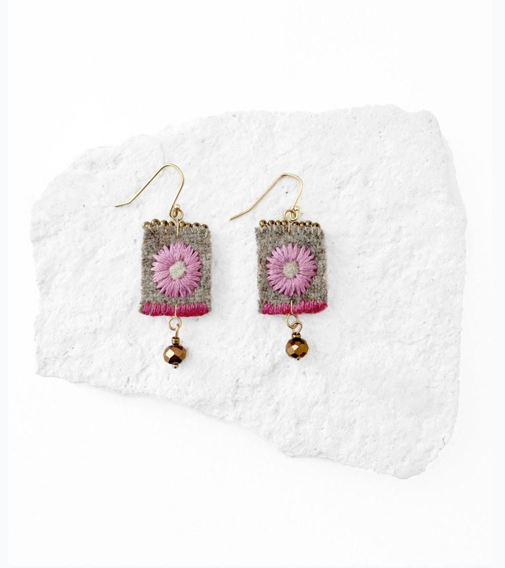 Magnolia handmade earrings