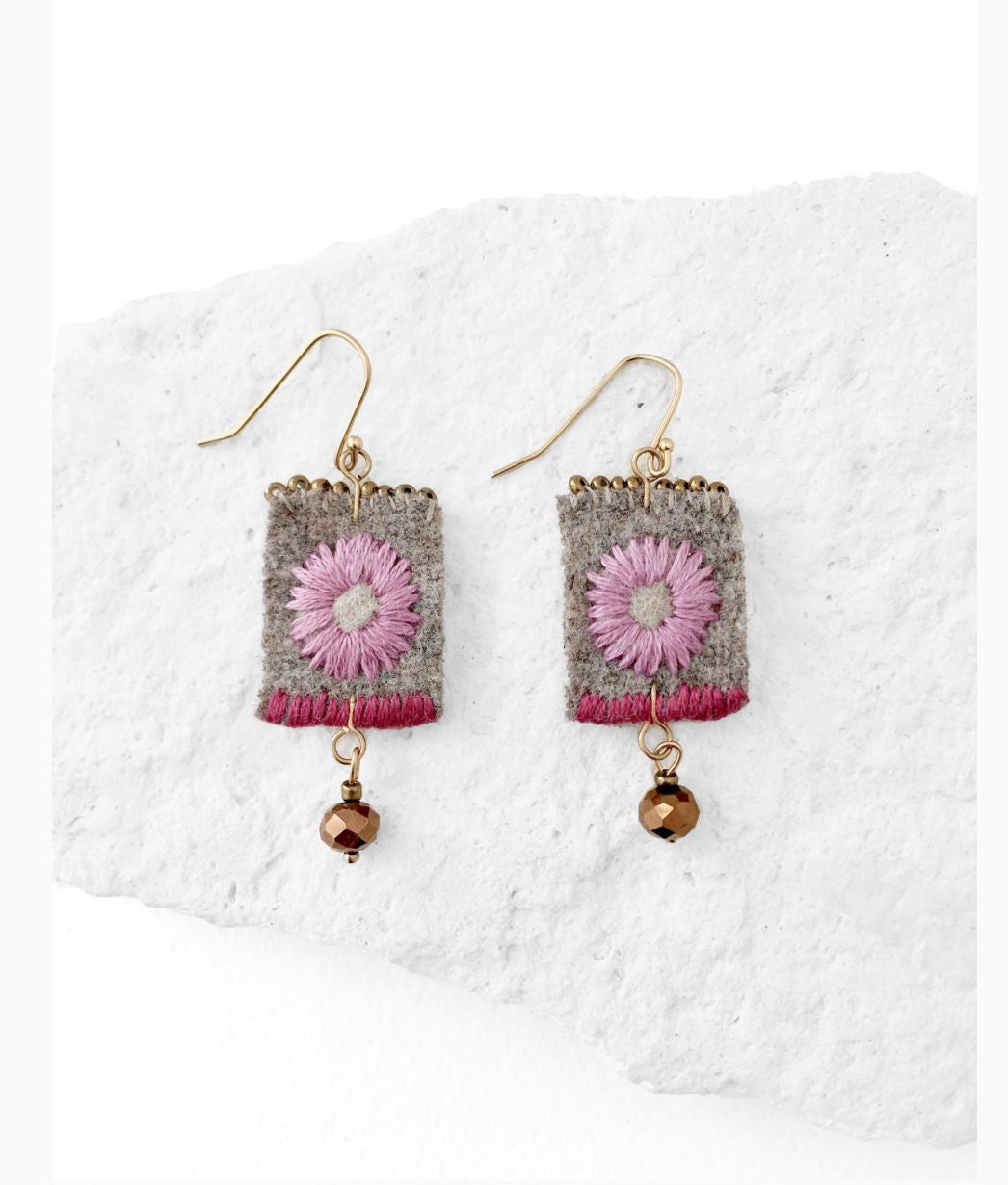 Magnolia handmade earrings