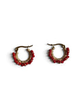 Red tiny hoops