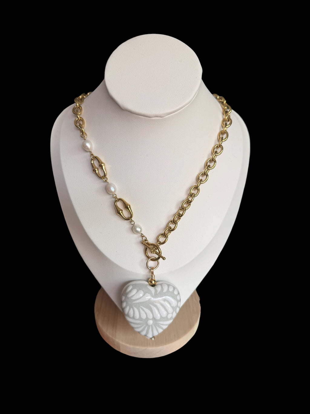 White Talavera necklace Maxi