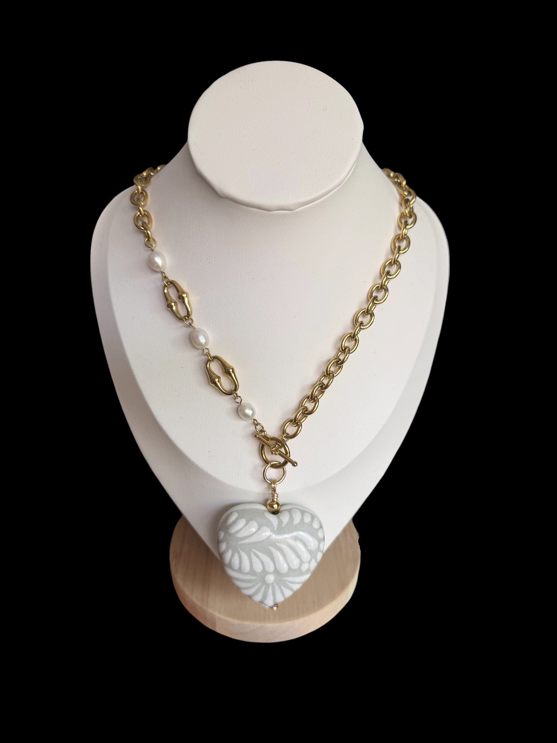 White Talavera necklace Maxi