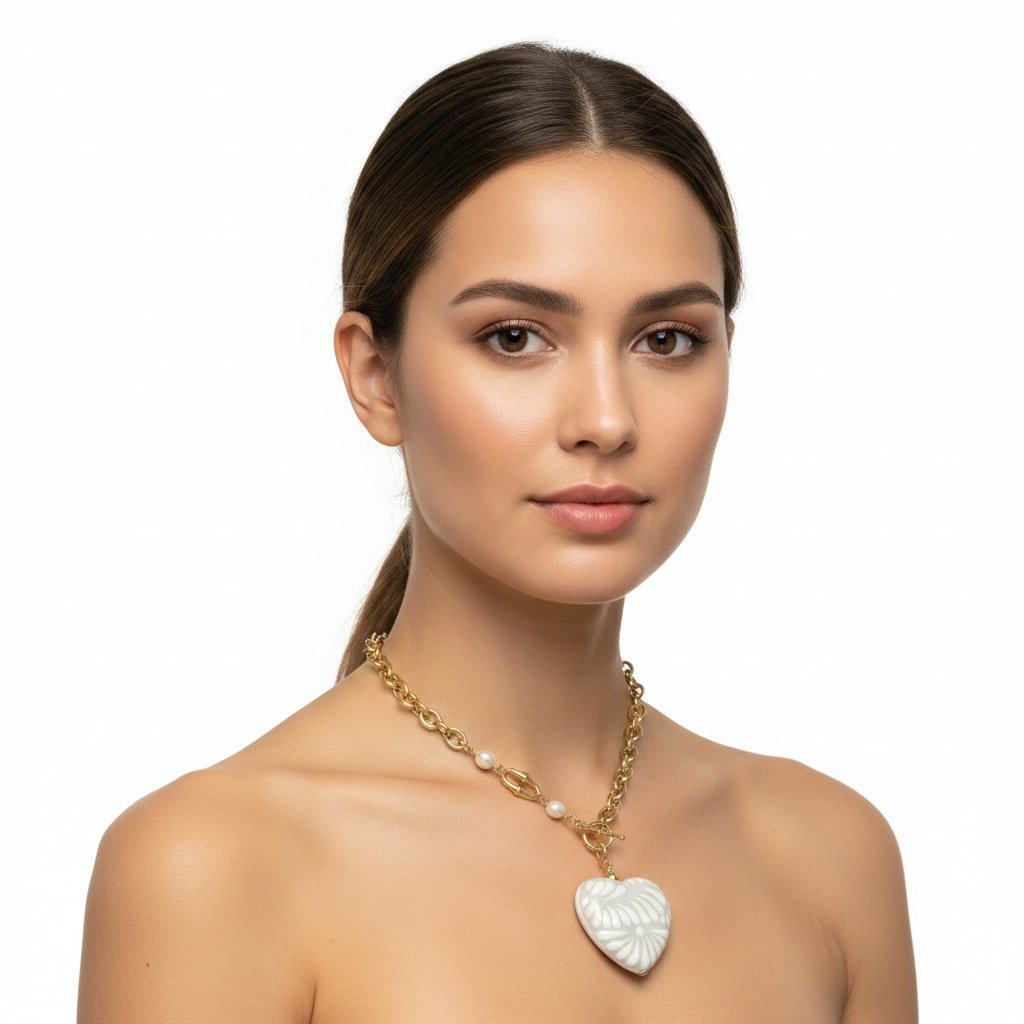 White Talavera necklace Maxi