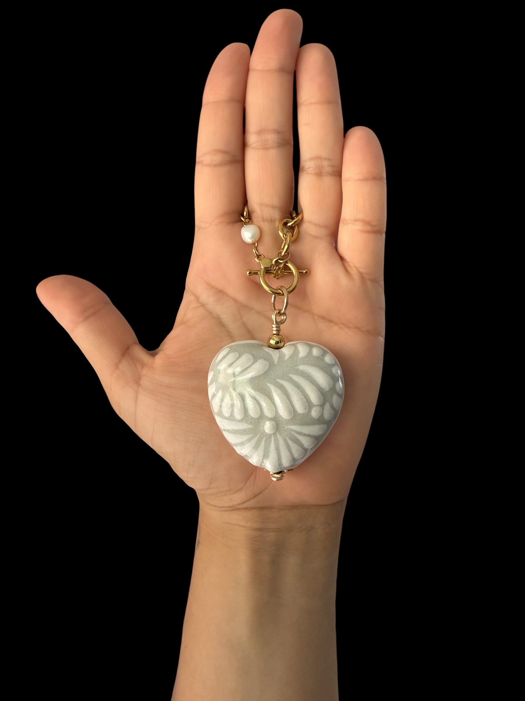 White Talavera necklace Maxi